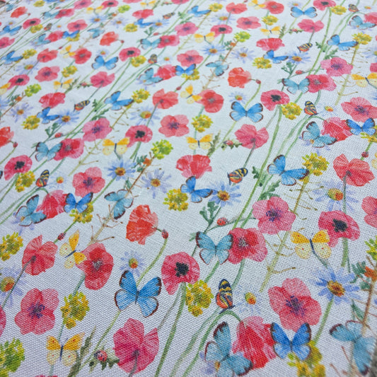 poppy fabric remnant