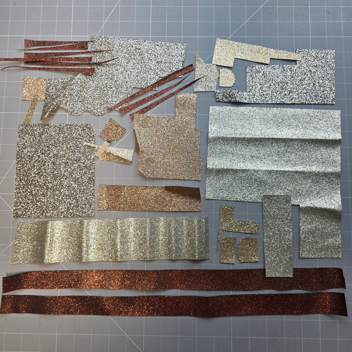 Gold glitter Remnants & Offcuts