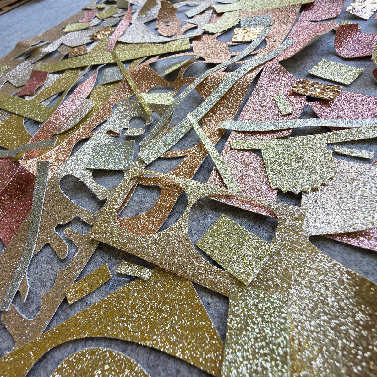 Gold glitter scrap bag
