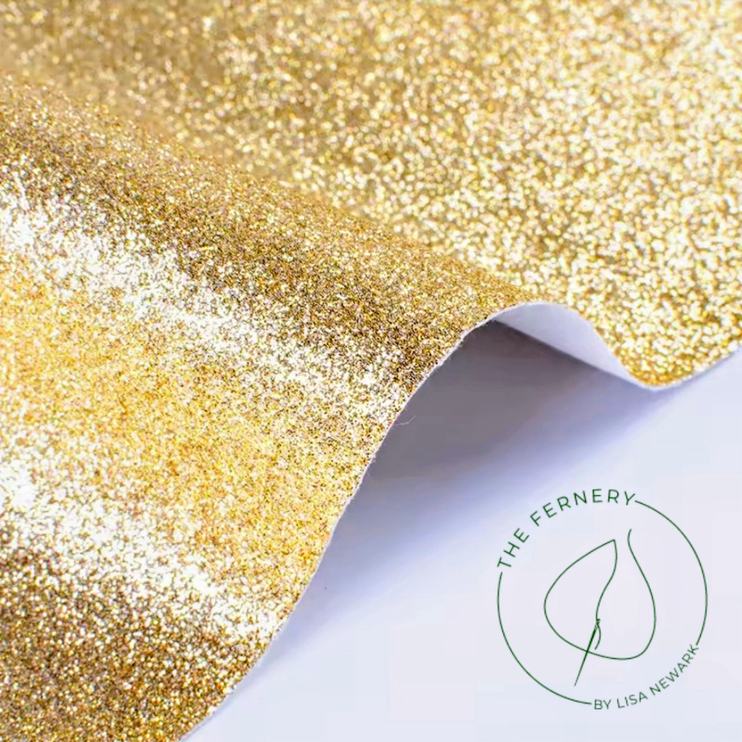 Glitter Fabric - Warm Gold