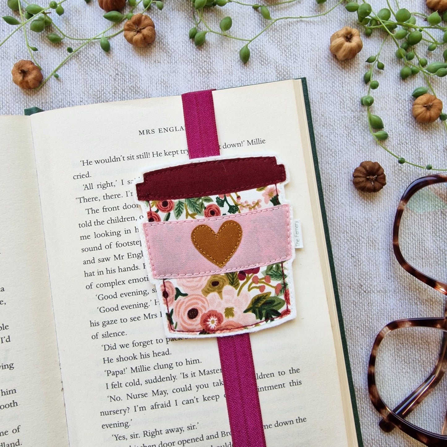 Autumn Floral Coffee Cup Bookband