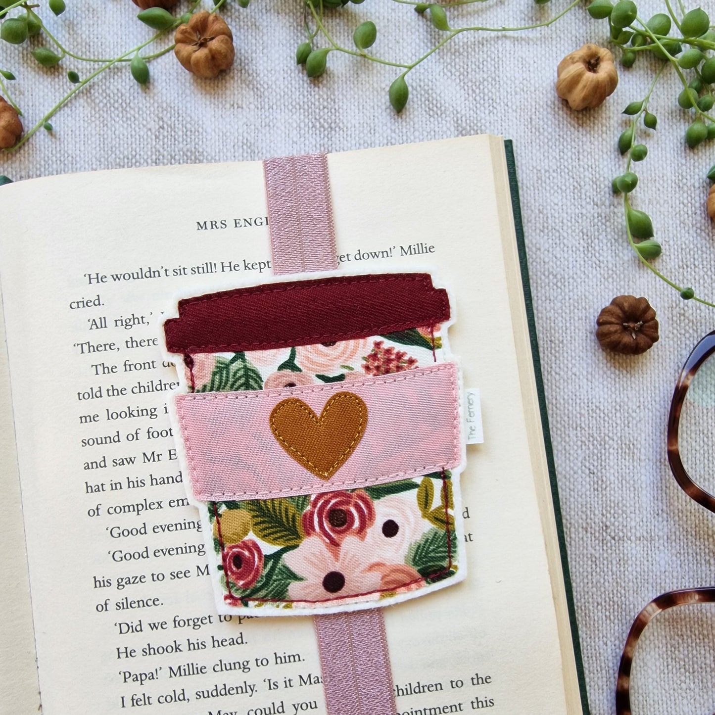 Autumn Floral Coffee Cup Bookband