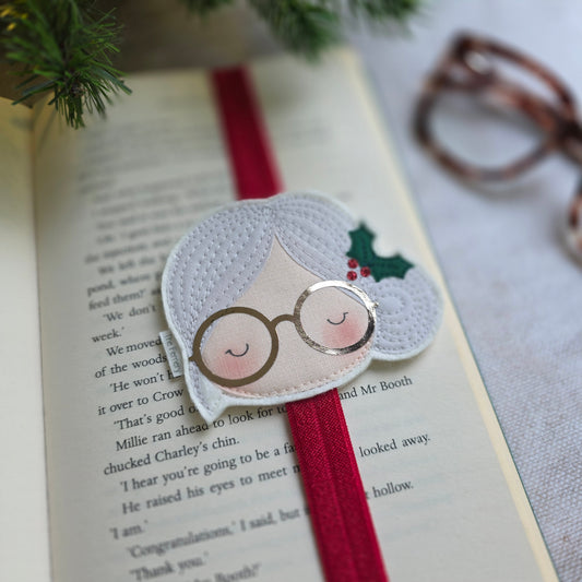 Mrs Claus Bookband - bun / red - LAST ONE!
