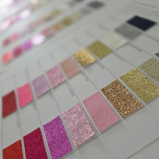 Glitter Fabric Colour Swatch Chart