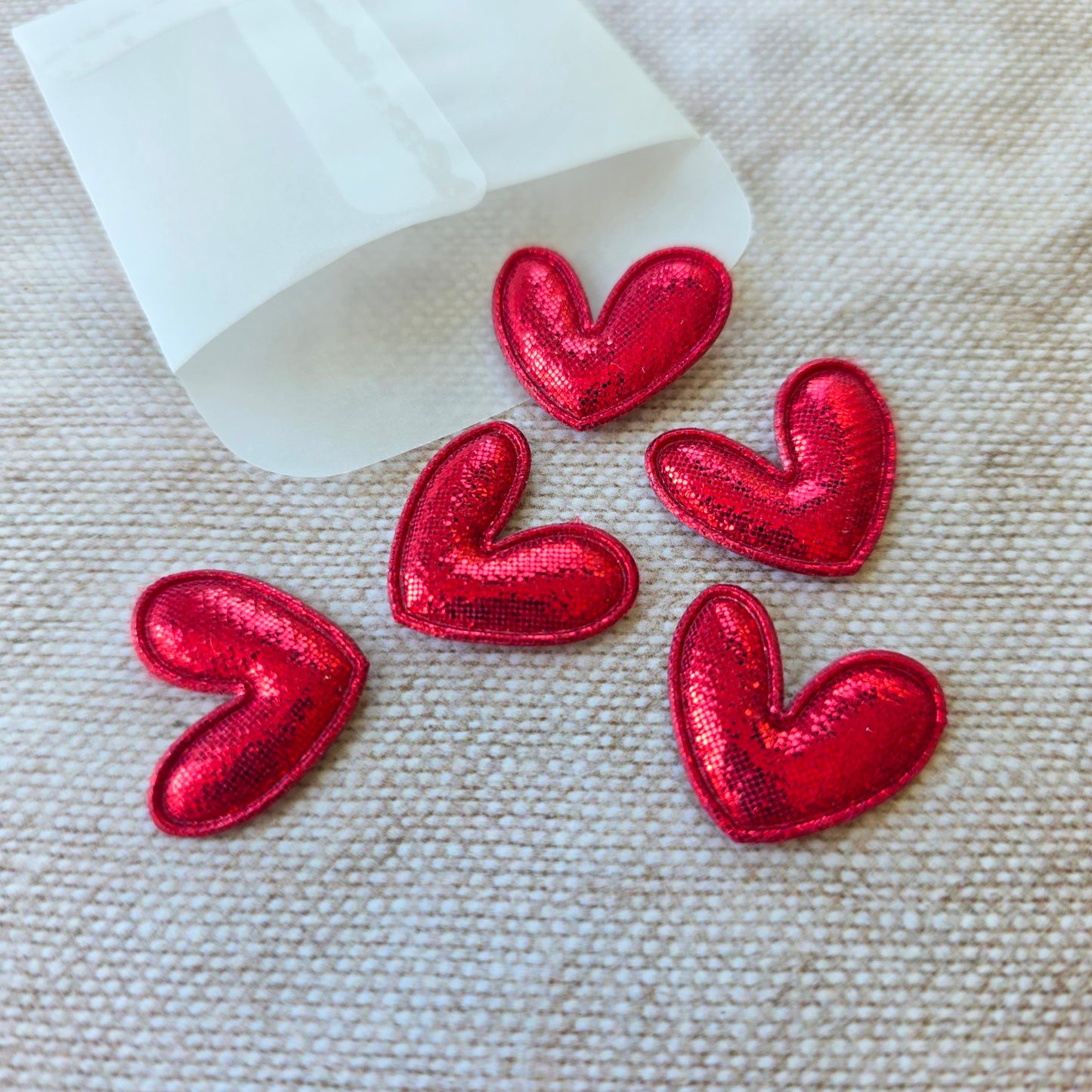 Red Shimmer Heart embellishment