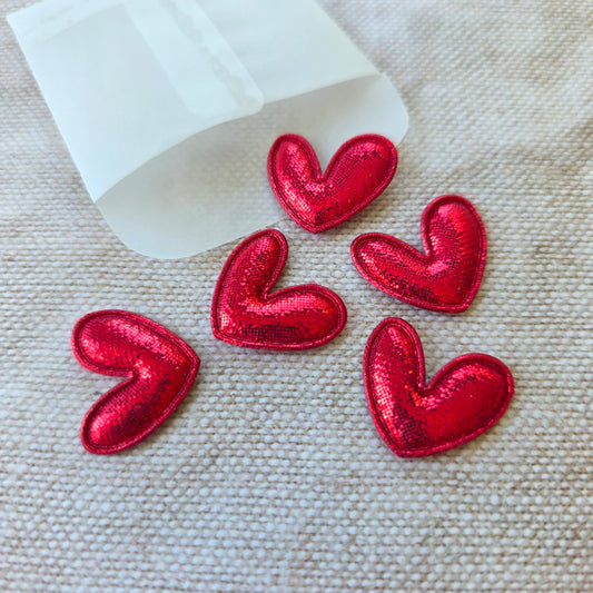 Red Shimmer Heart embellishment