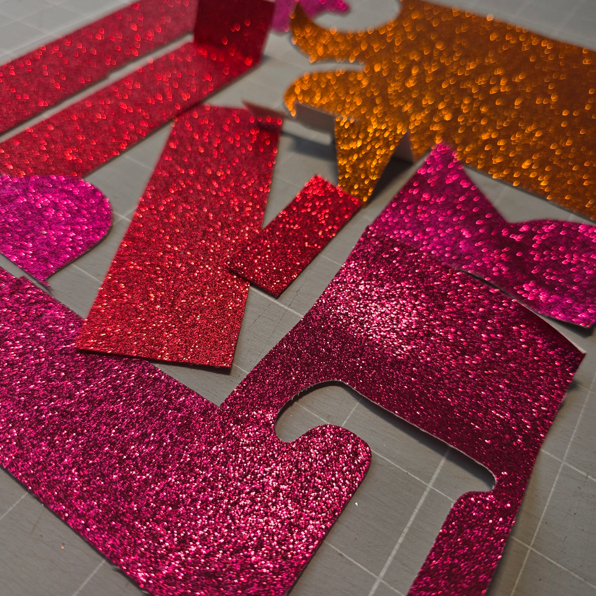 Red glitter Remnants & Offcuts