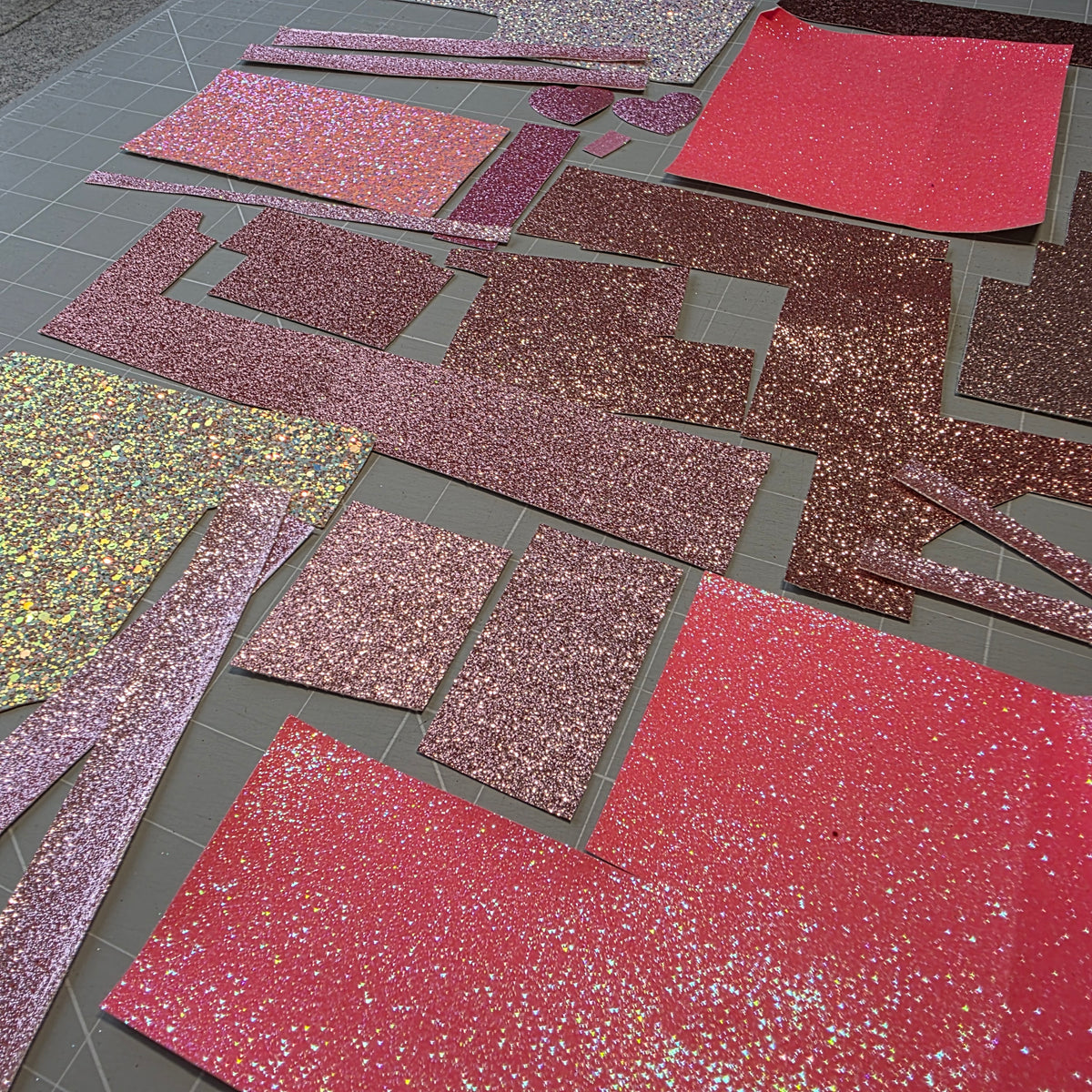 Pink glitter Remnants & Offcuts