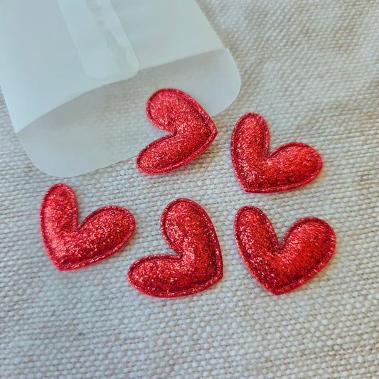Red Glitter Heart embellishment
