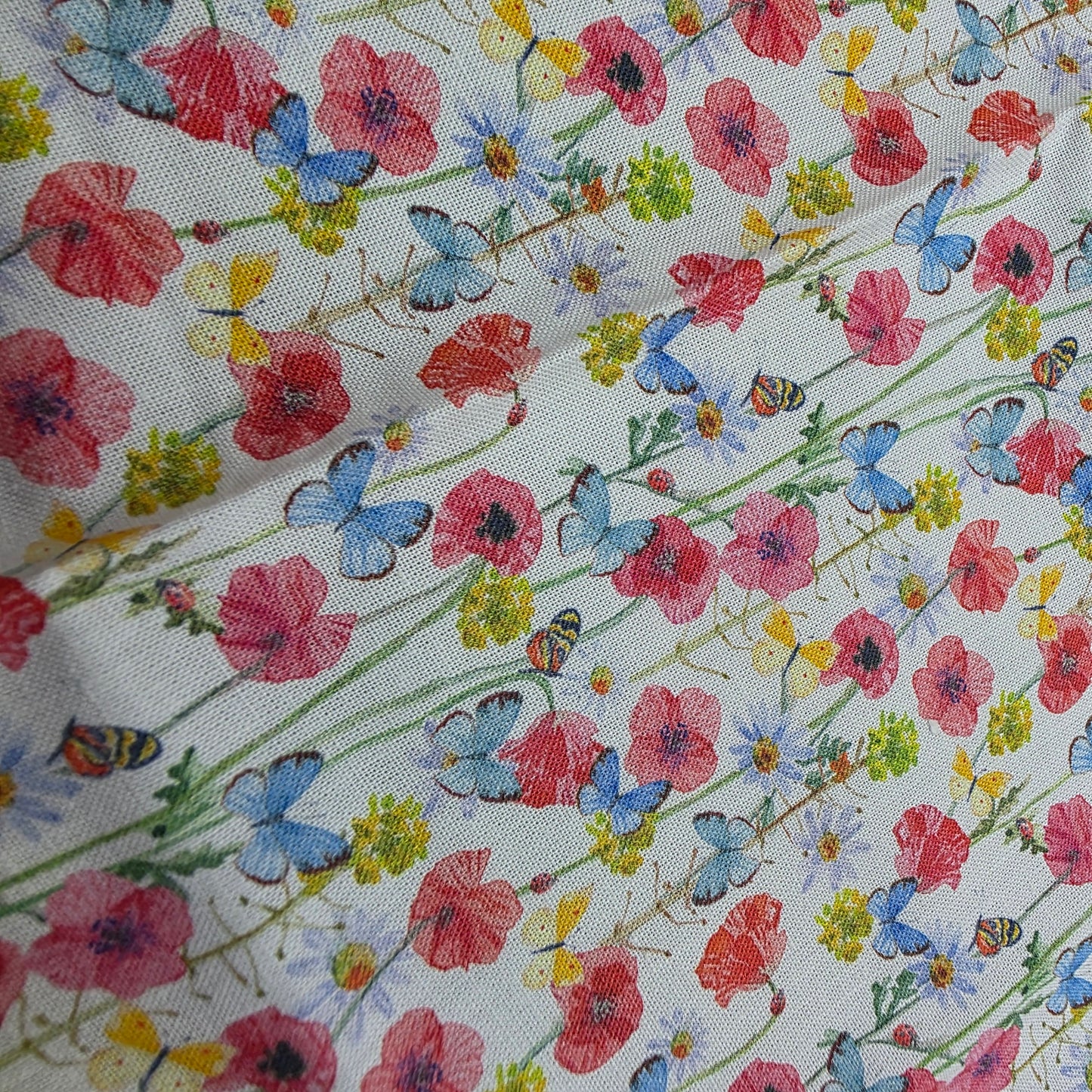 poppy fabric remnant