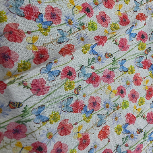 poppy fabric remnant