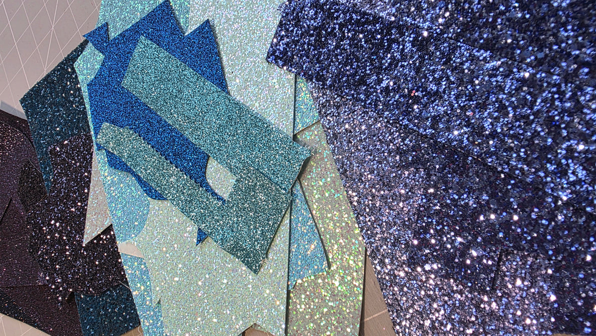 Blue glitter Remnants & Offcuts