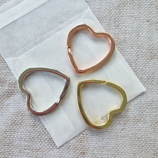 Heart Shaped split rings