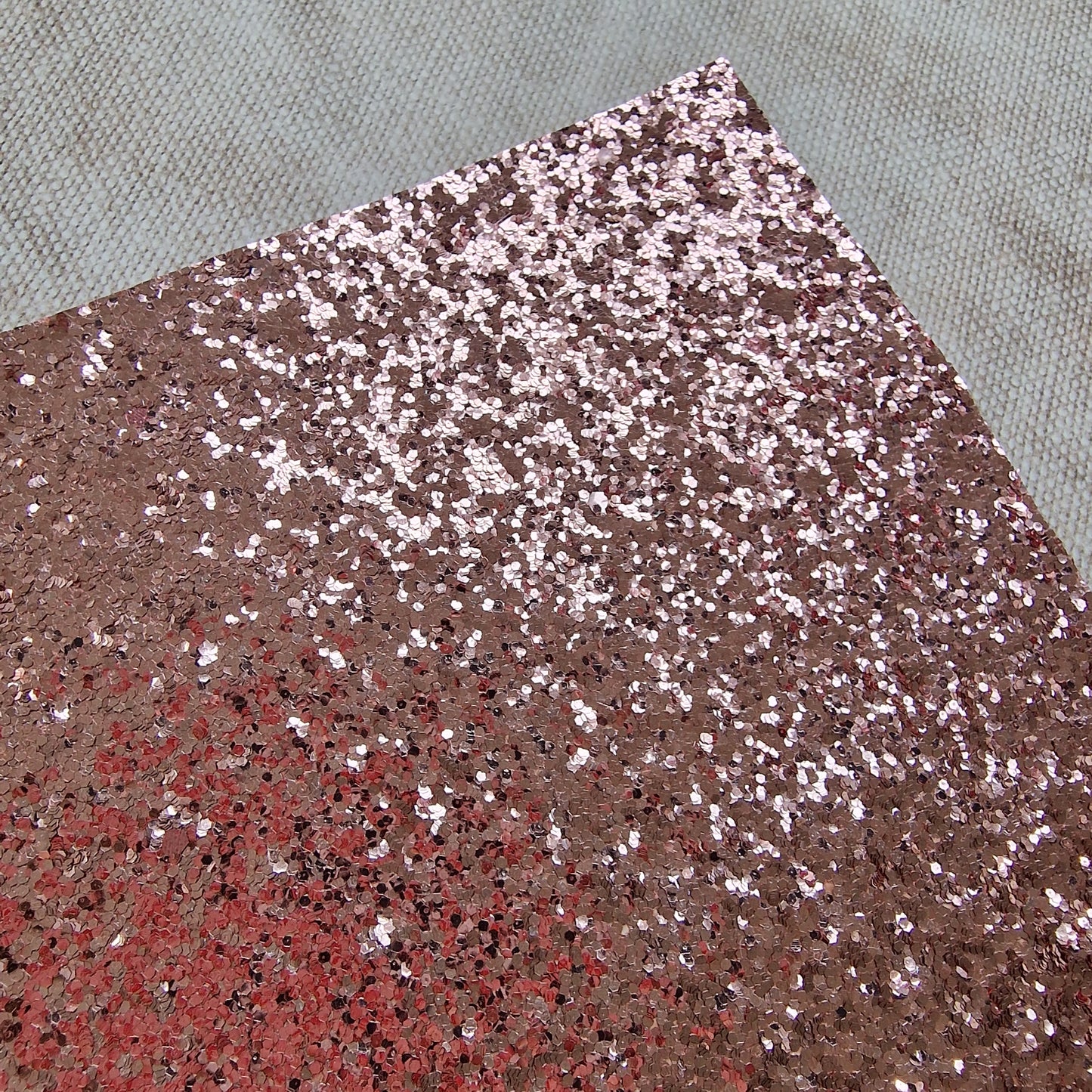 Glitter Fabric - Rose Gold, Chunky