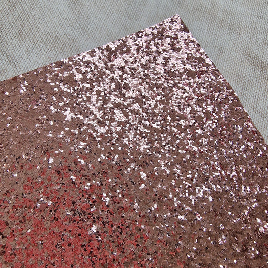 Glitter Fabric - Rose Gold, Chunky