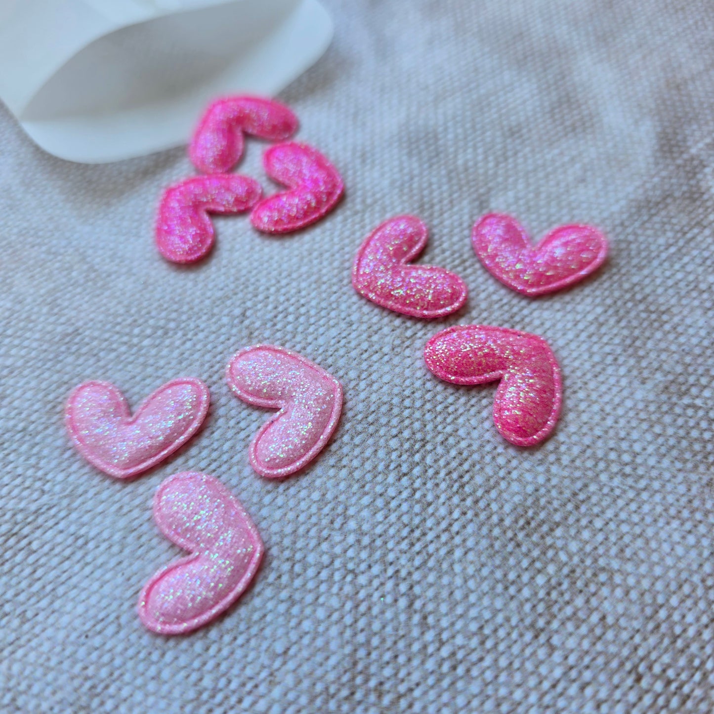 Pink Glitter Heart Mix embellishment