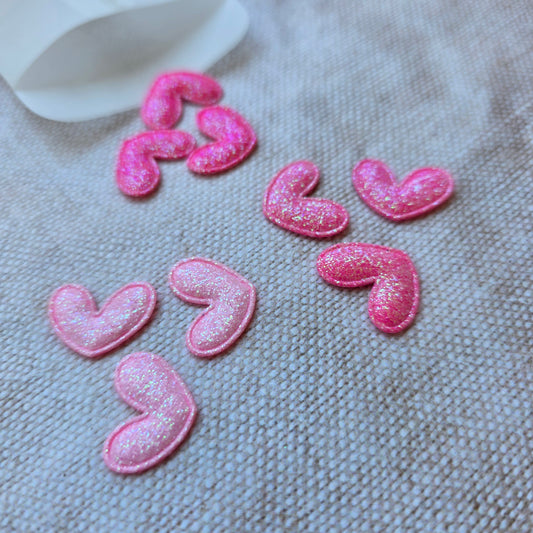 Pink Glitter Heart Mix embellishment