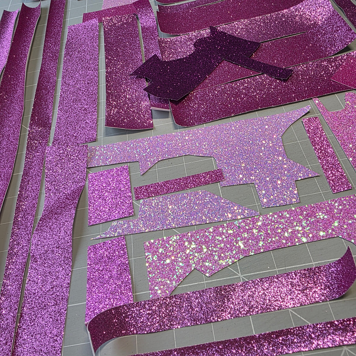 Violet glitter Remnants & Offcuts