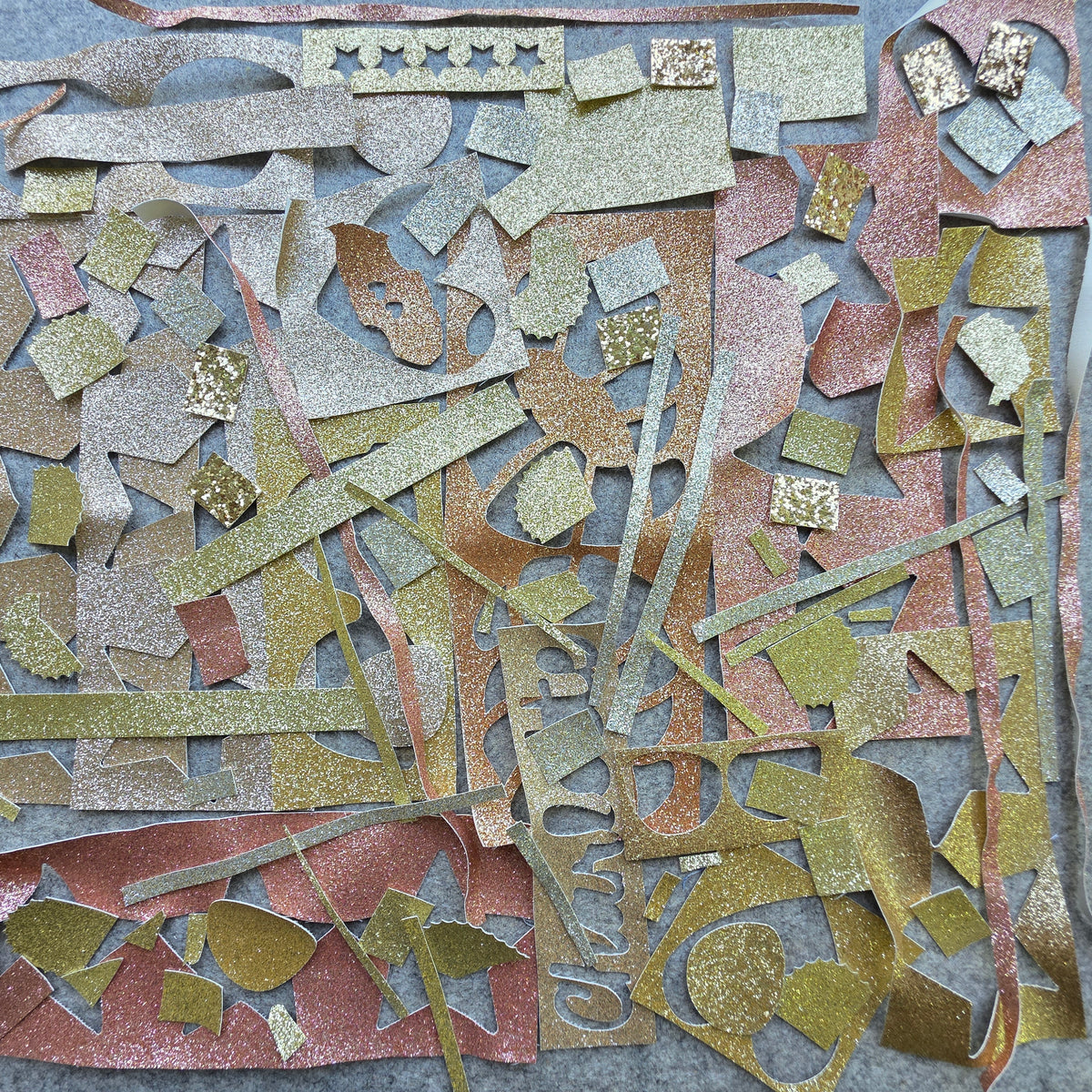 Gold glitter scrap bag