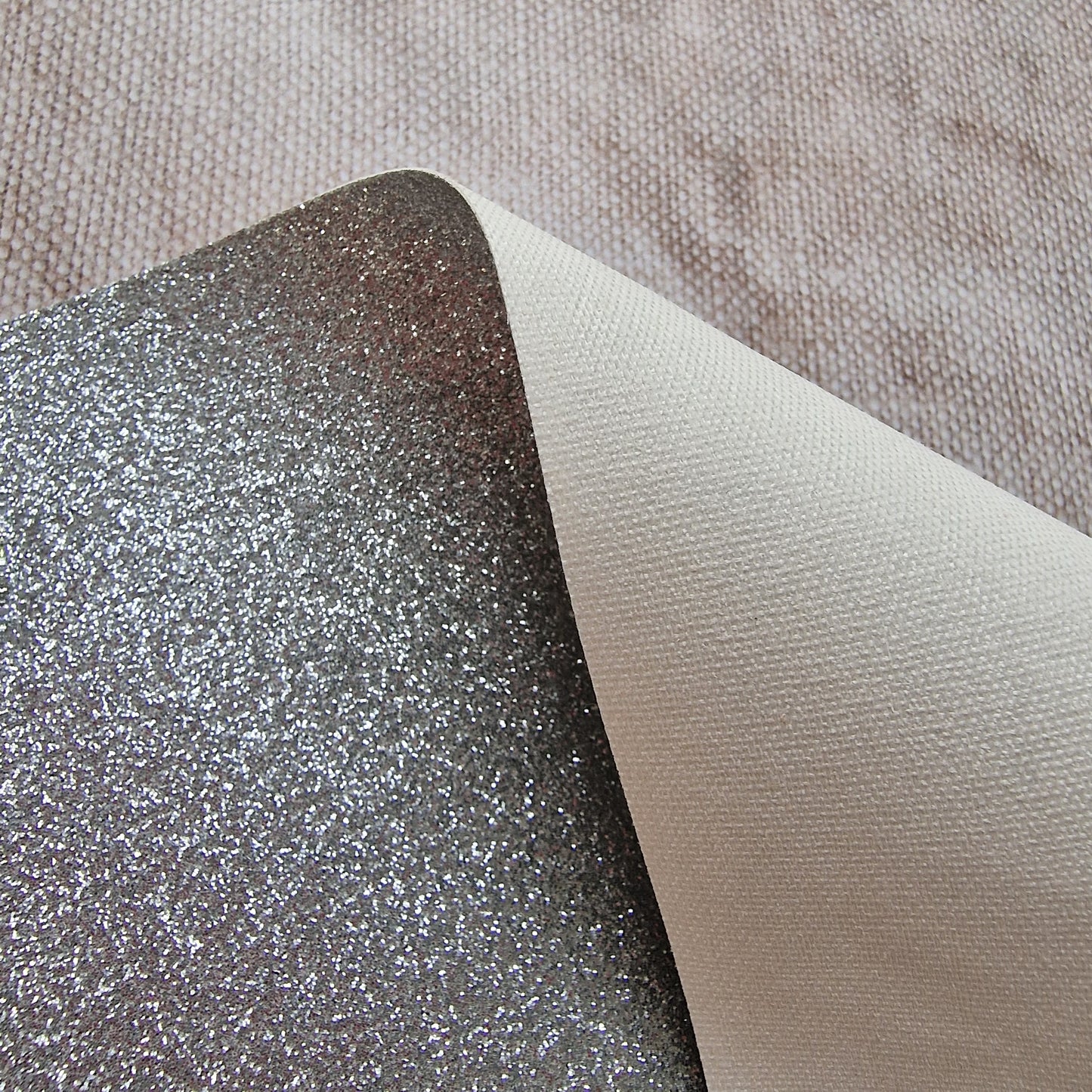Glitter Fabric - Silver