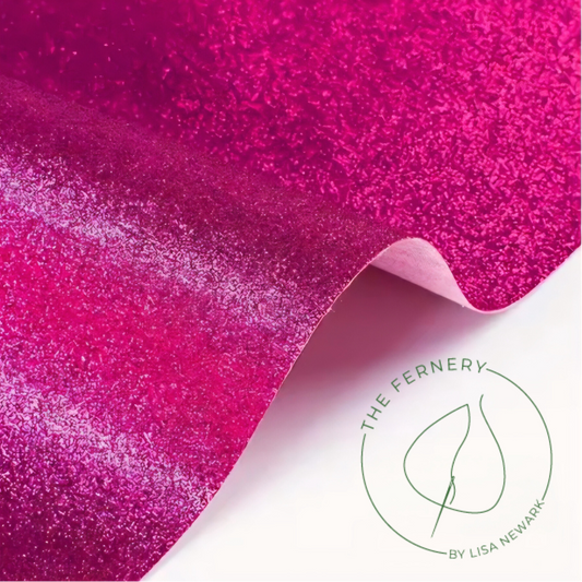 Glitter Fabric - Cerise