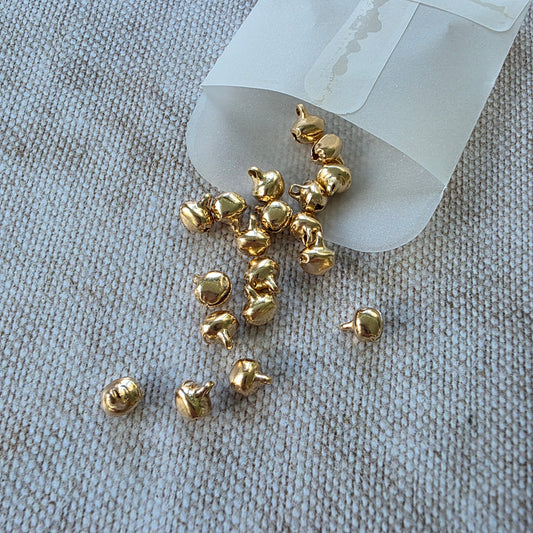 Tiny Metal Jingle Bells - Rose Gold