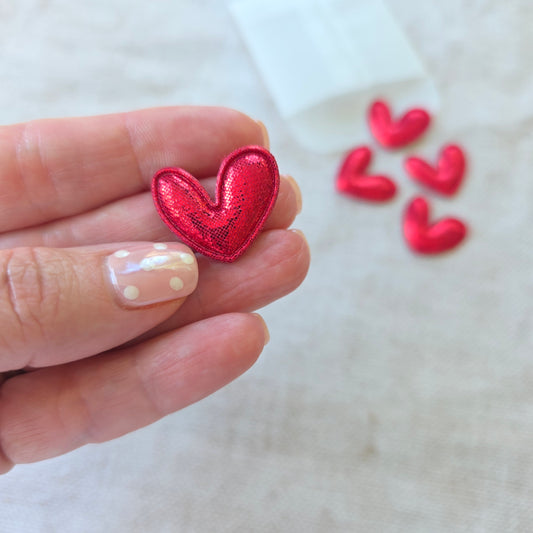 Red Shimmer Heart embellishment
