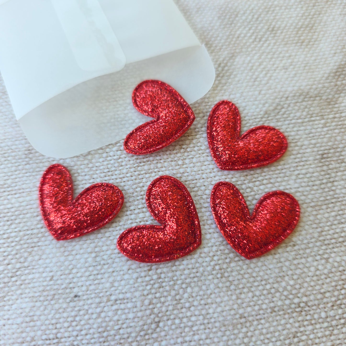 Red Glitter Heart embellishment