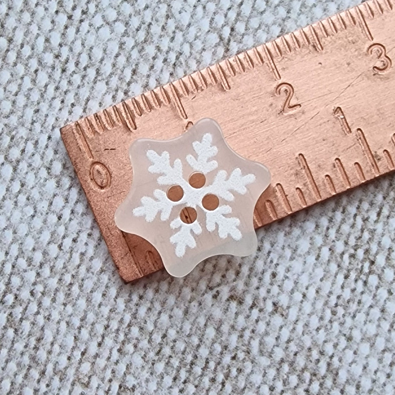 Snowflake Buttons, 16mm Glossy