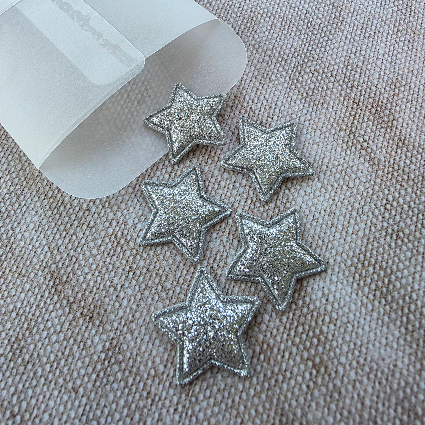 Silver Glitter Star embellishment
