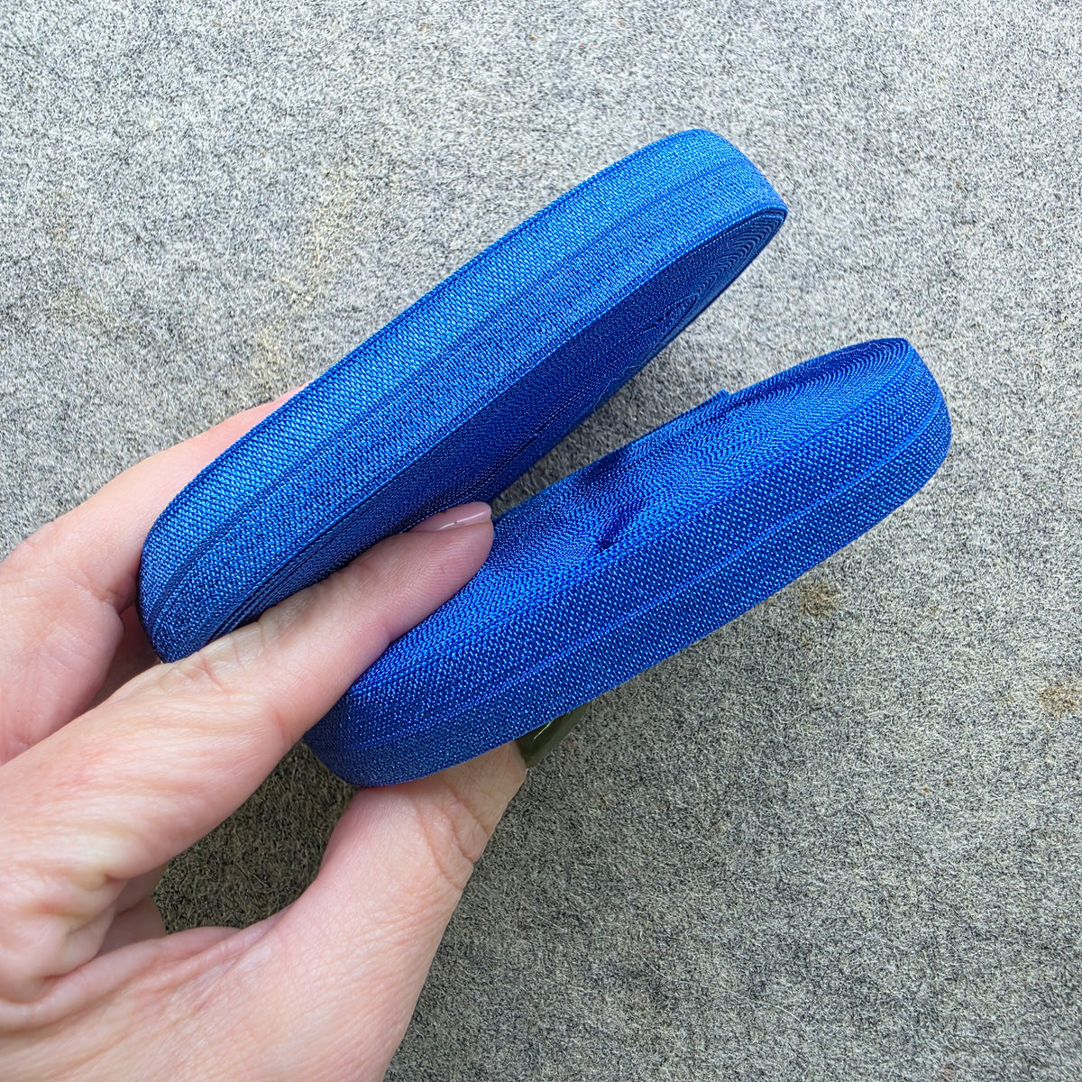Blue 15mm elastic rolls