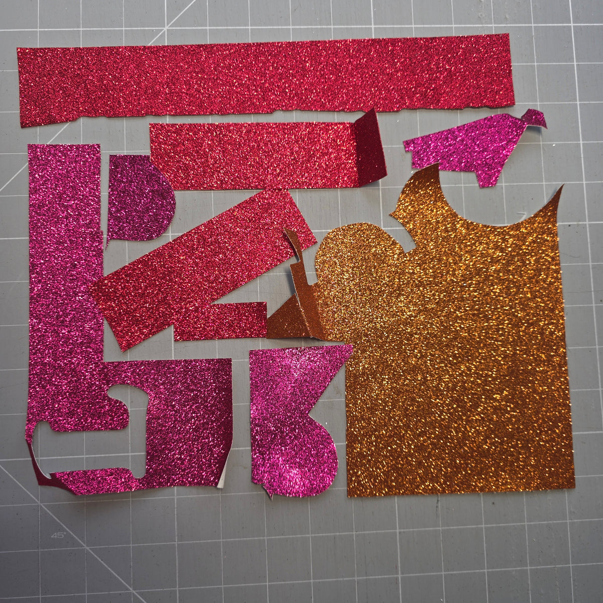 Red glitter Remnants & Offcuts