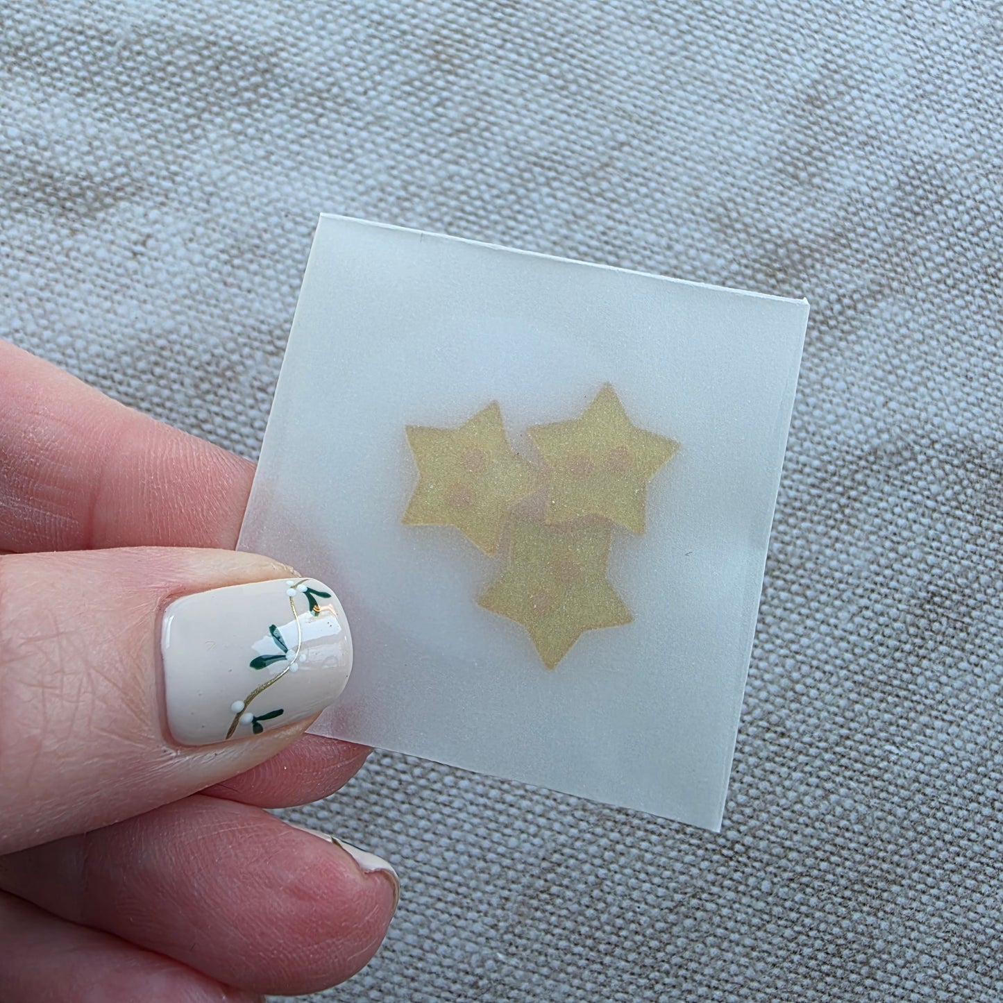 Gold Star Glitter Buttons