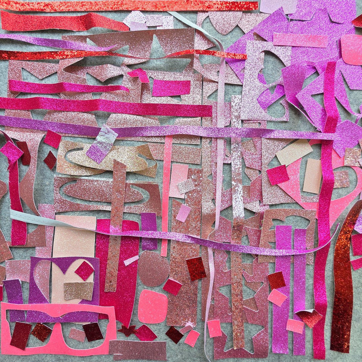 Pink glitter scrap bag