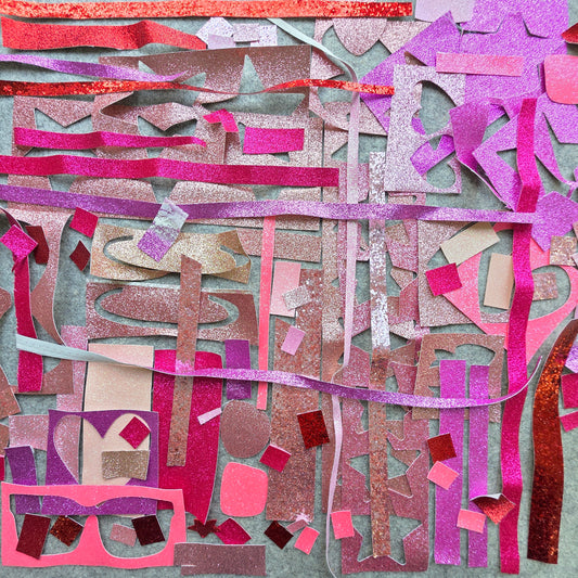 Pink glitter scrap bag