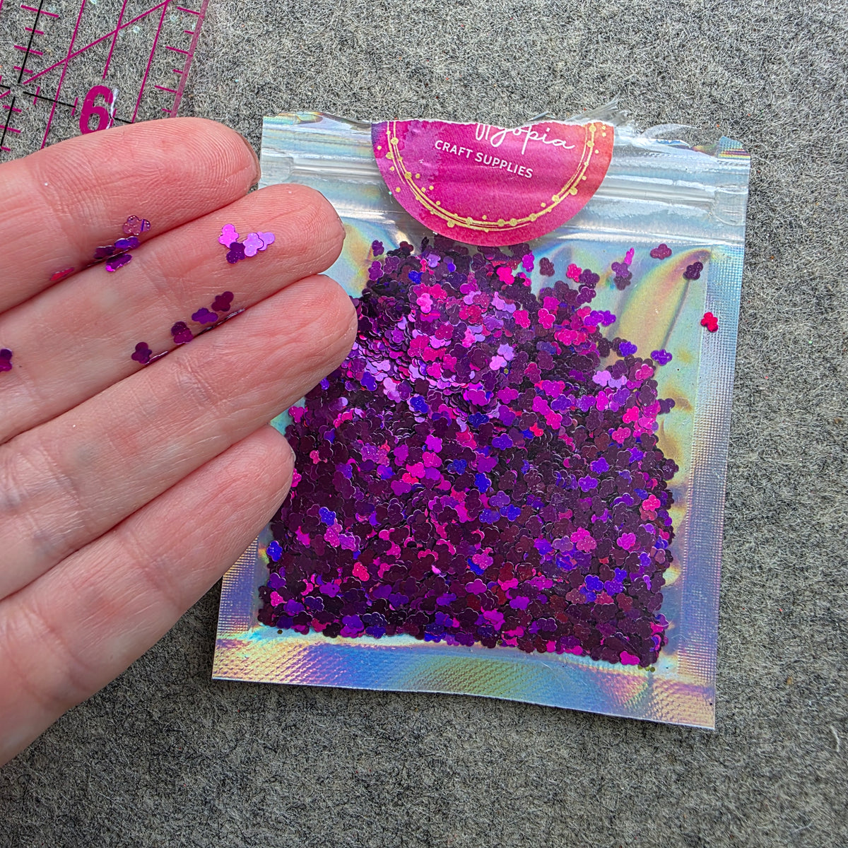 tiny purple cloud embellishments