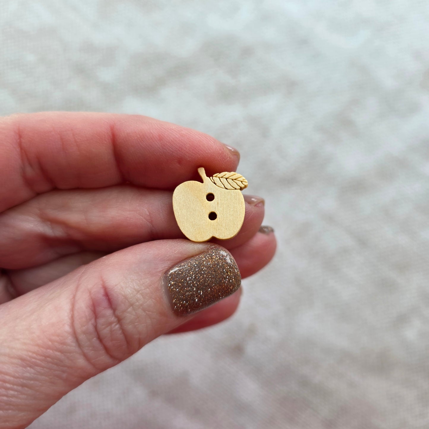 Wooden Apple Buttons