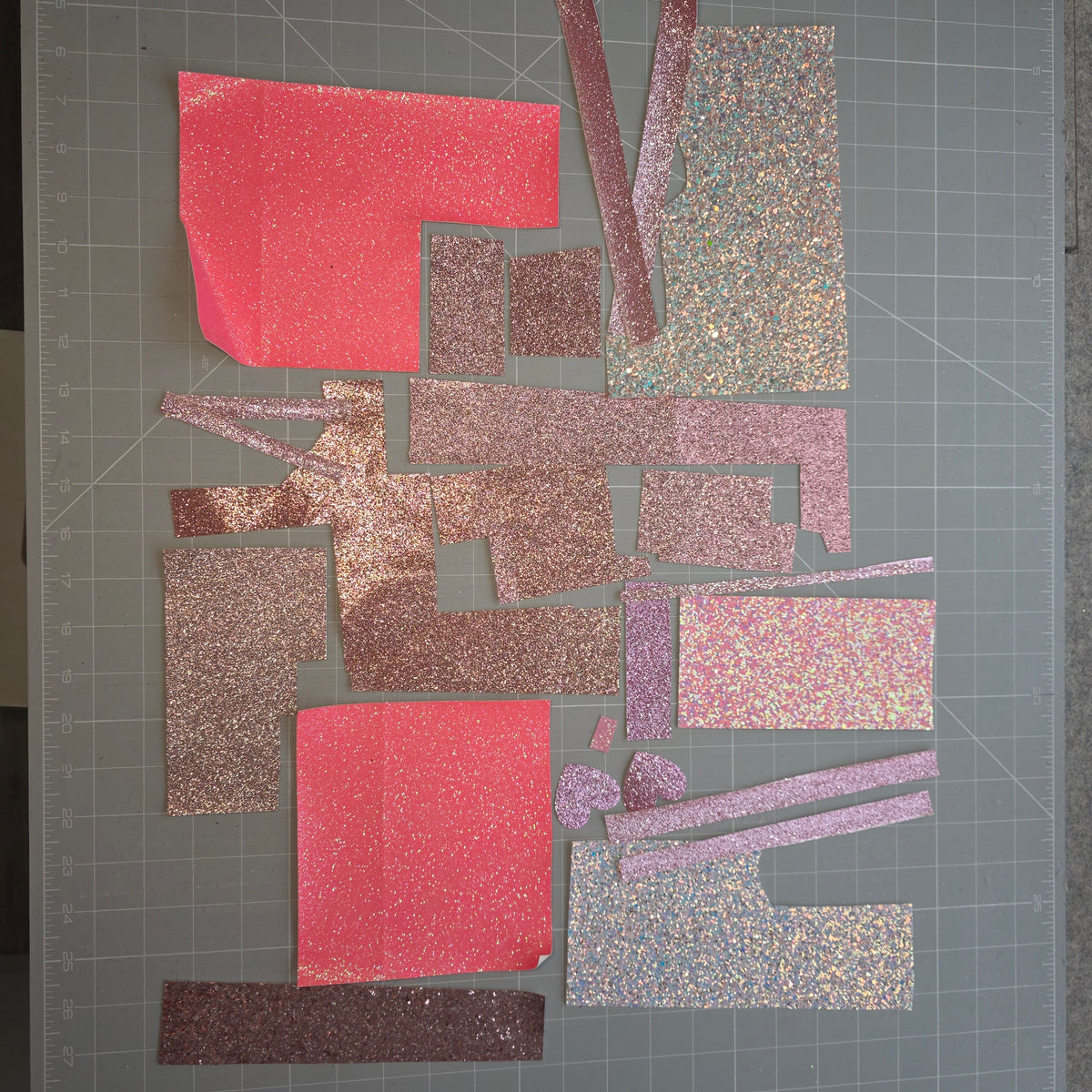 Pink glitter Remnants & Offcuts