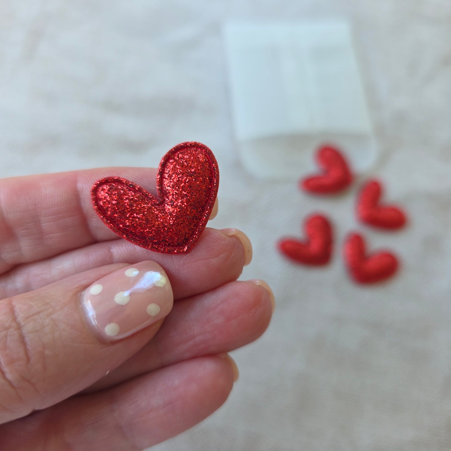 Red Glitter Heart embellishment
