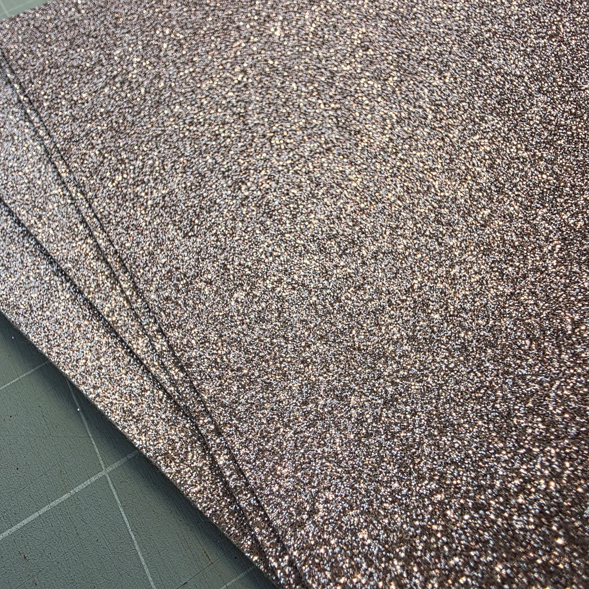 Dusky pink Fine Glitter Fabric DESTASH