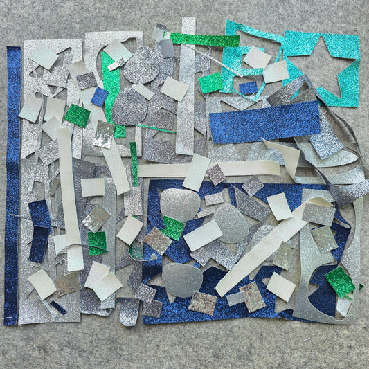 Blue glitter scrap bag