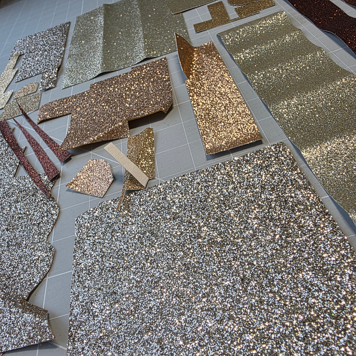 Gold glitter Remnants & Offcuts