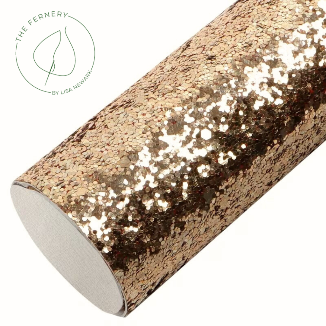 Glitter Fabric - Gold, Chunky