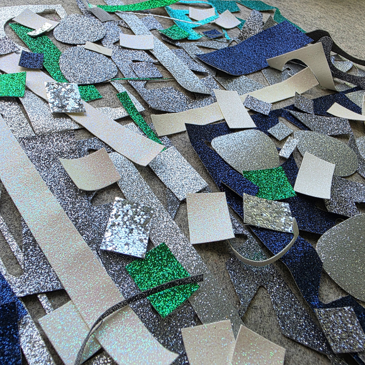 Blue glitter scrap bag