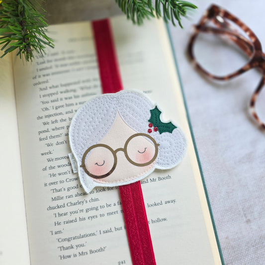 Mrs Claus Bookband - bun / red - LAST ONE!