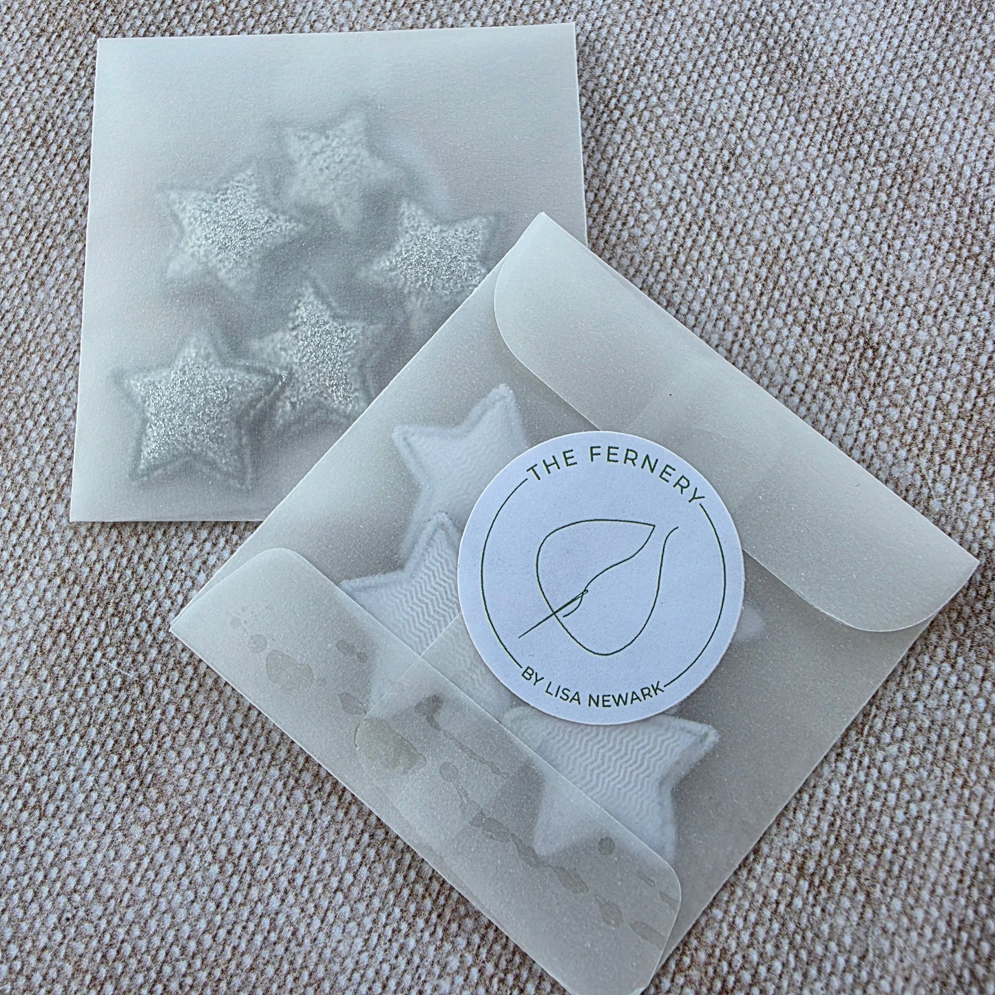 Silver Glitter Star embellishment