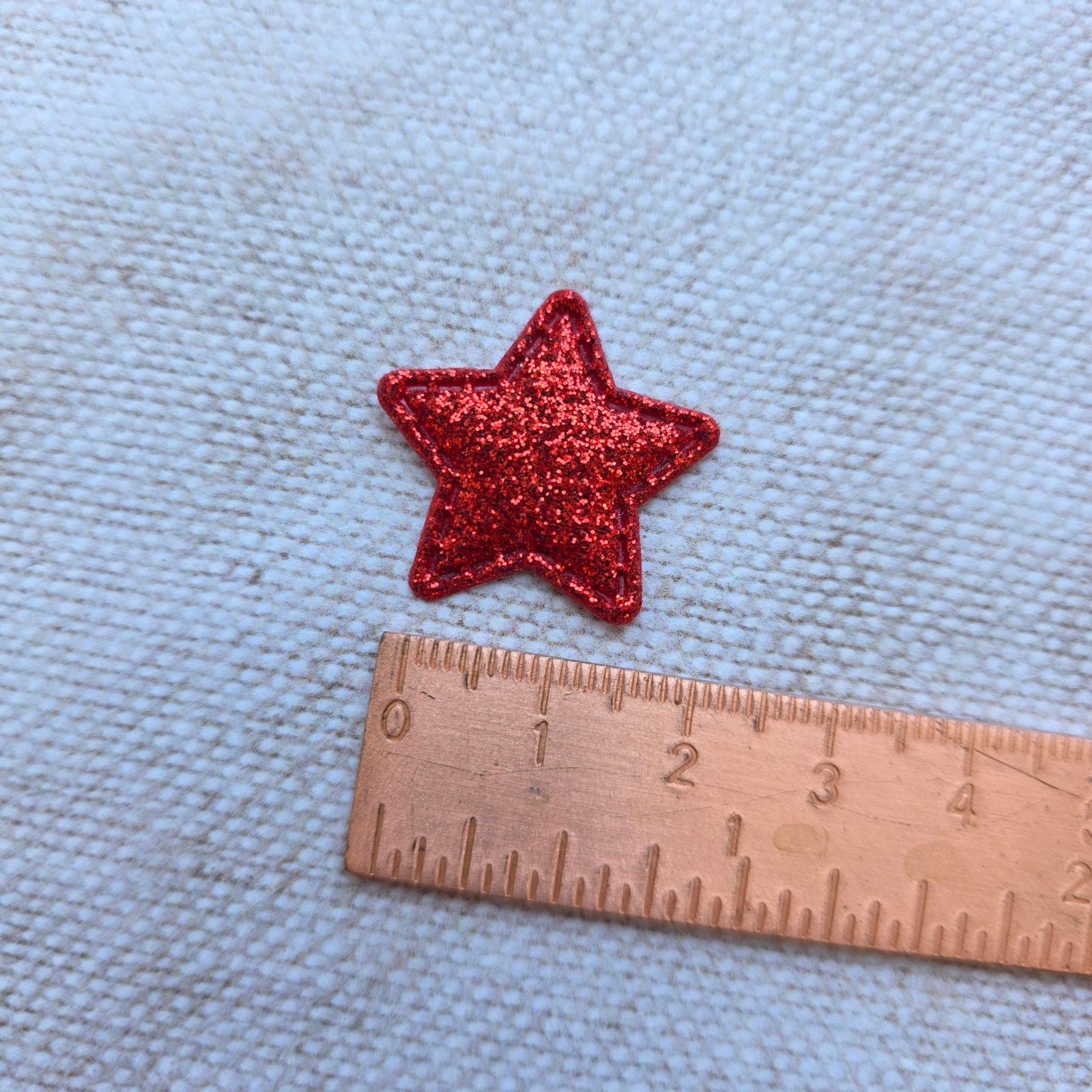 Red Glitter Star embellishment