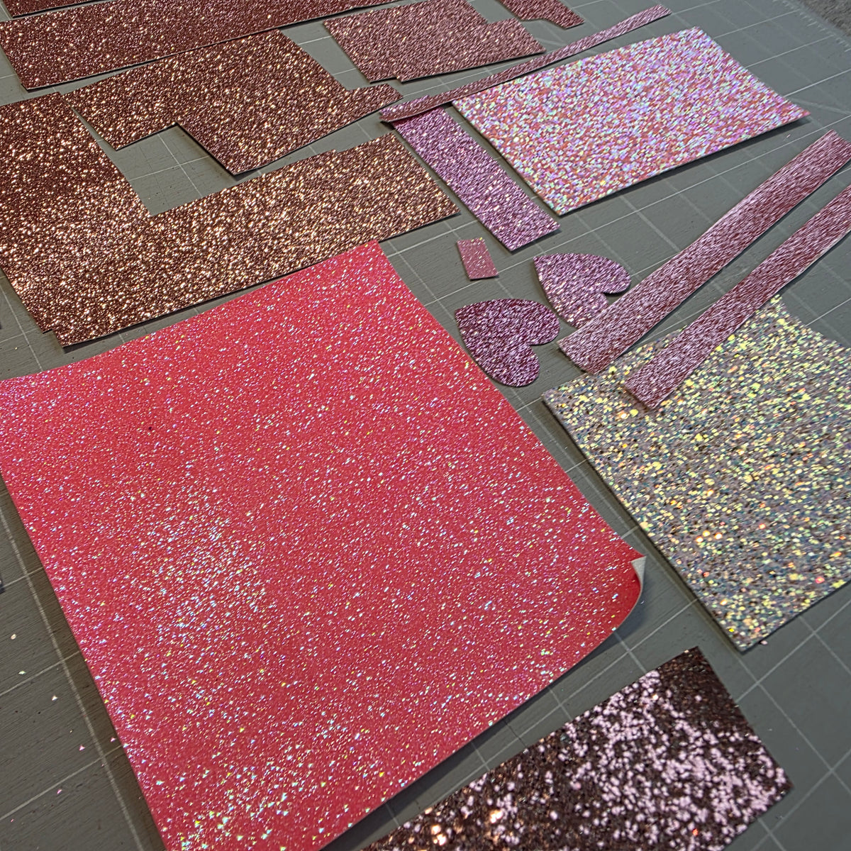 Pink glitter Remnants & Offcuts