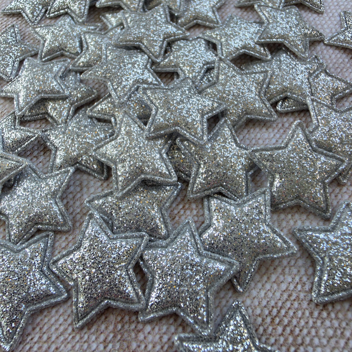 Silver Glitter Star embellishment