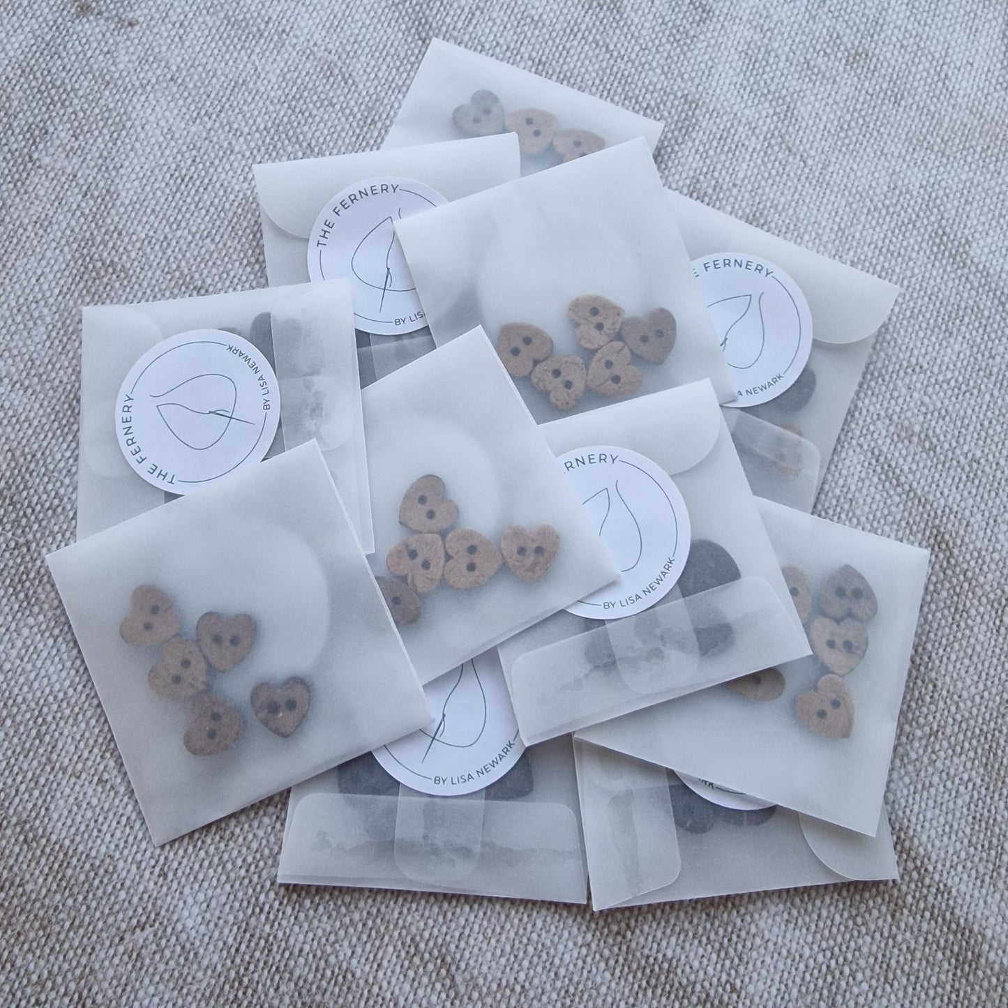 Heart Shaped Coco Shell buttons